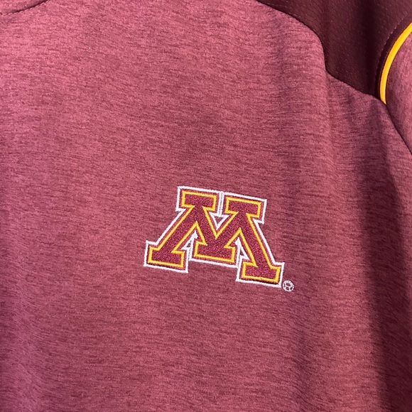 Men’s 2X Minnesota Gopher Quarter-zip Long Sleeve Pullover by Champion - Picture 2 of 4